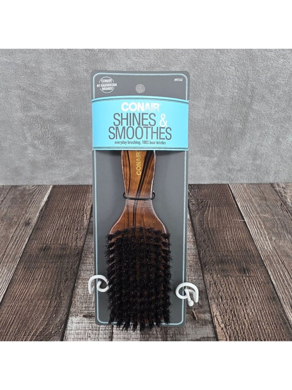 Conair Shines & Smoothes Everyday 100% Natural Boar Bristle Hair Brush Gift New